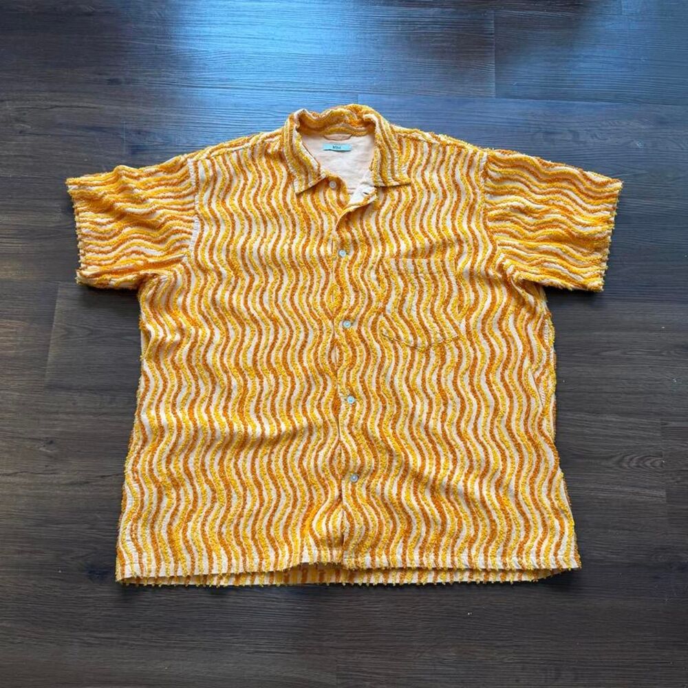 Bode Men's Yellow and Orange Shirt